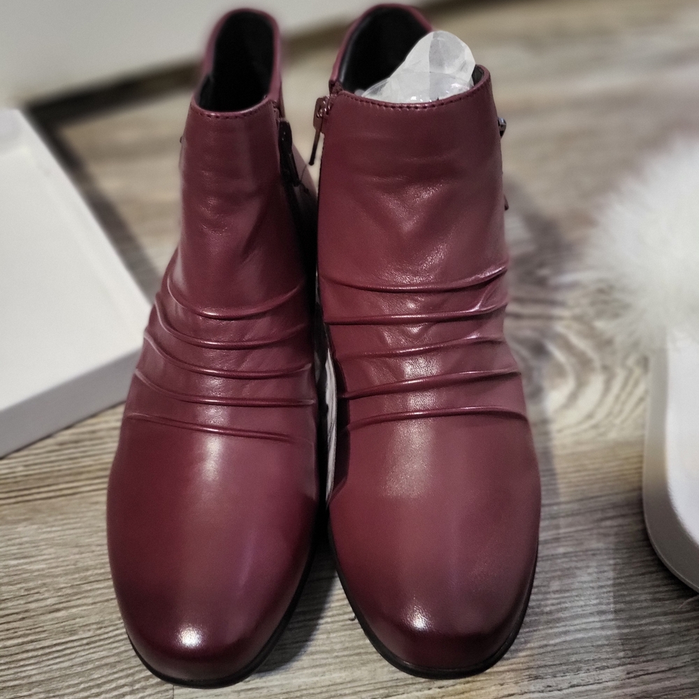 Romika Maroon Ankle Boots